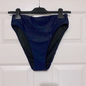 J.Crew bikini bottom in blue, size small.